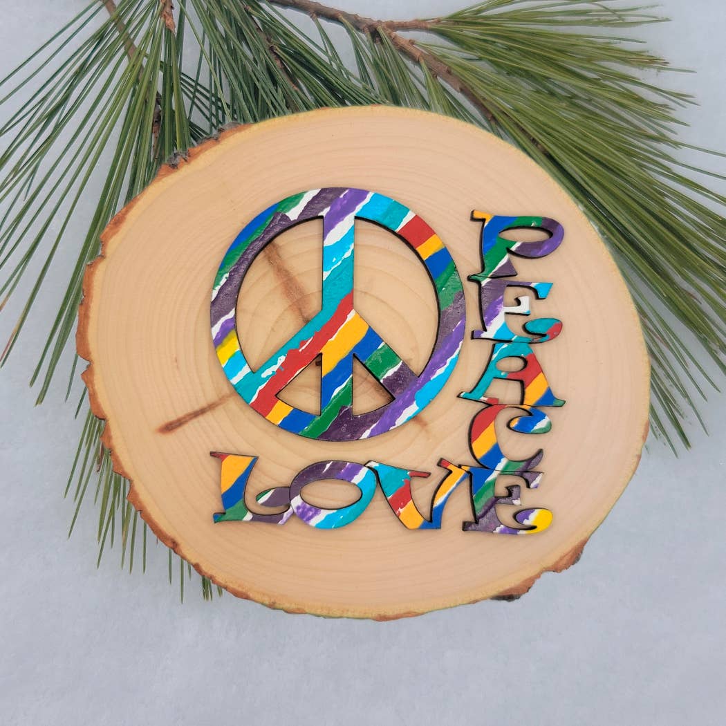 Love/Peace With Peace Sign Magnet