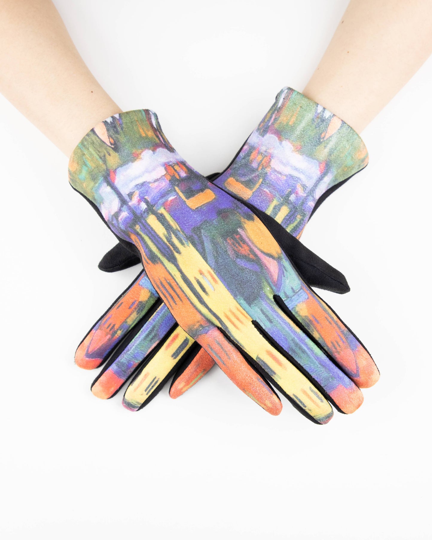 Vibrant Apartment Buildings Gloves (TS)