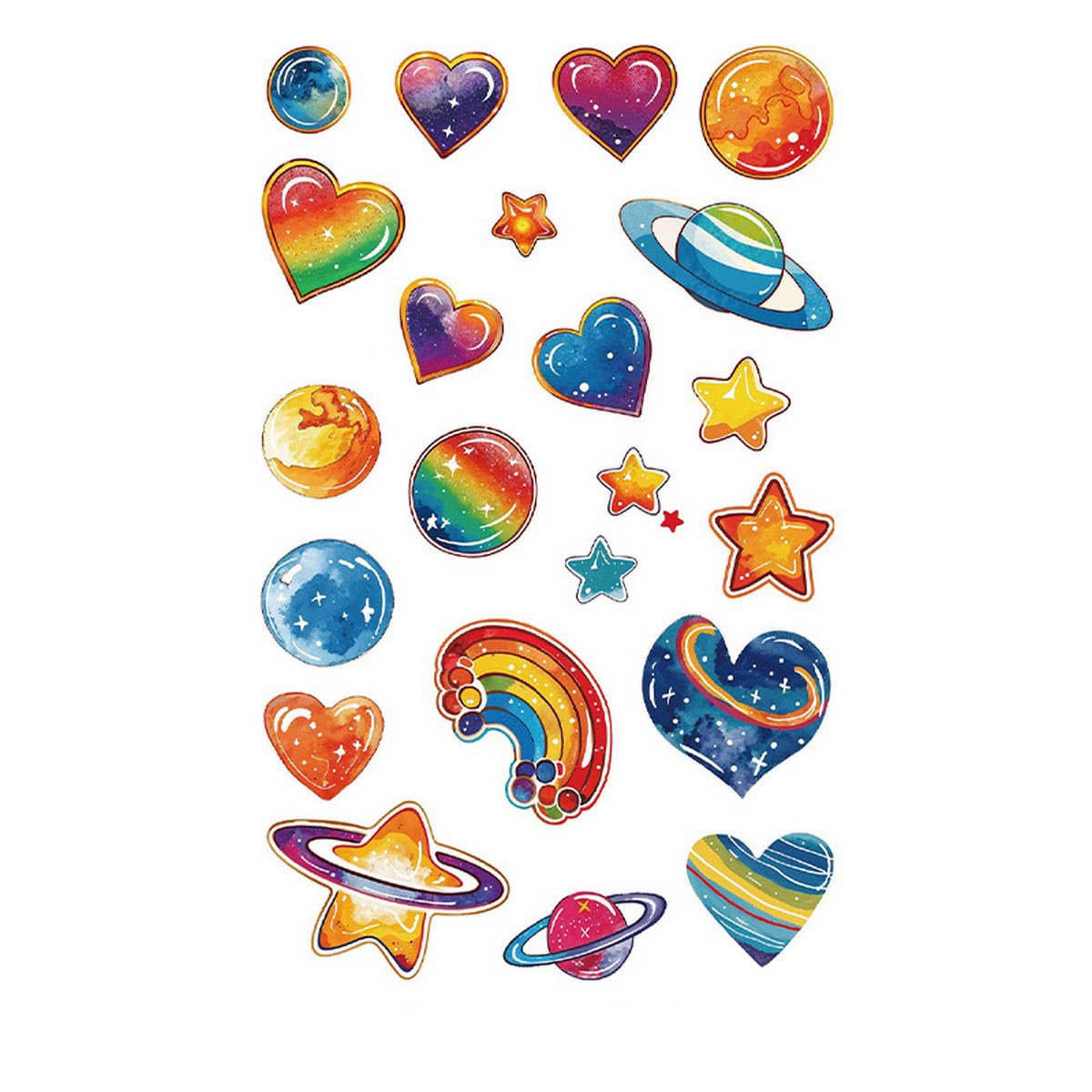 Whimsical Face Stickers –  Galaxy Tattoos