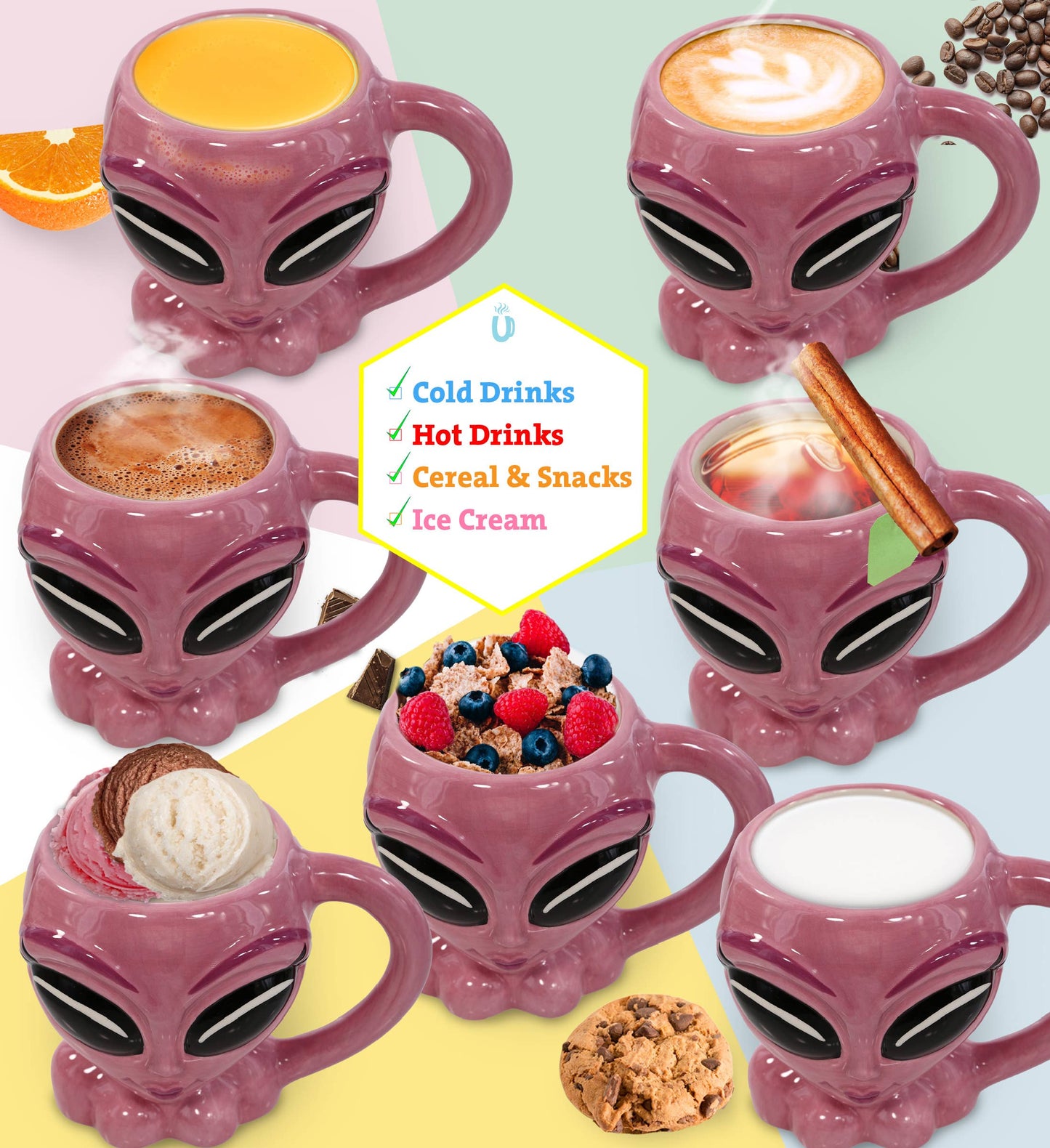 Mugniv - Pink Alien Mug - 17Oz