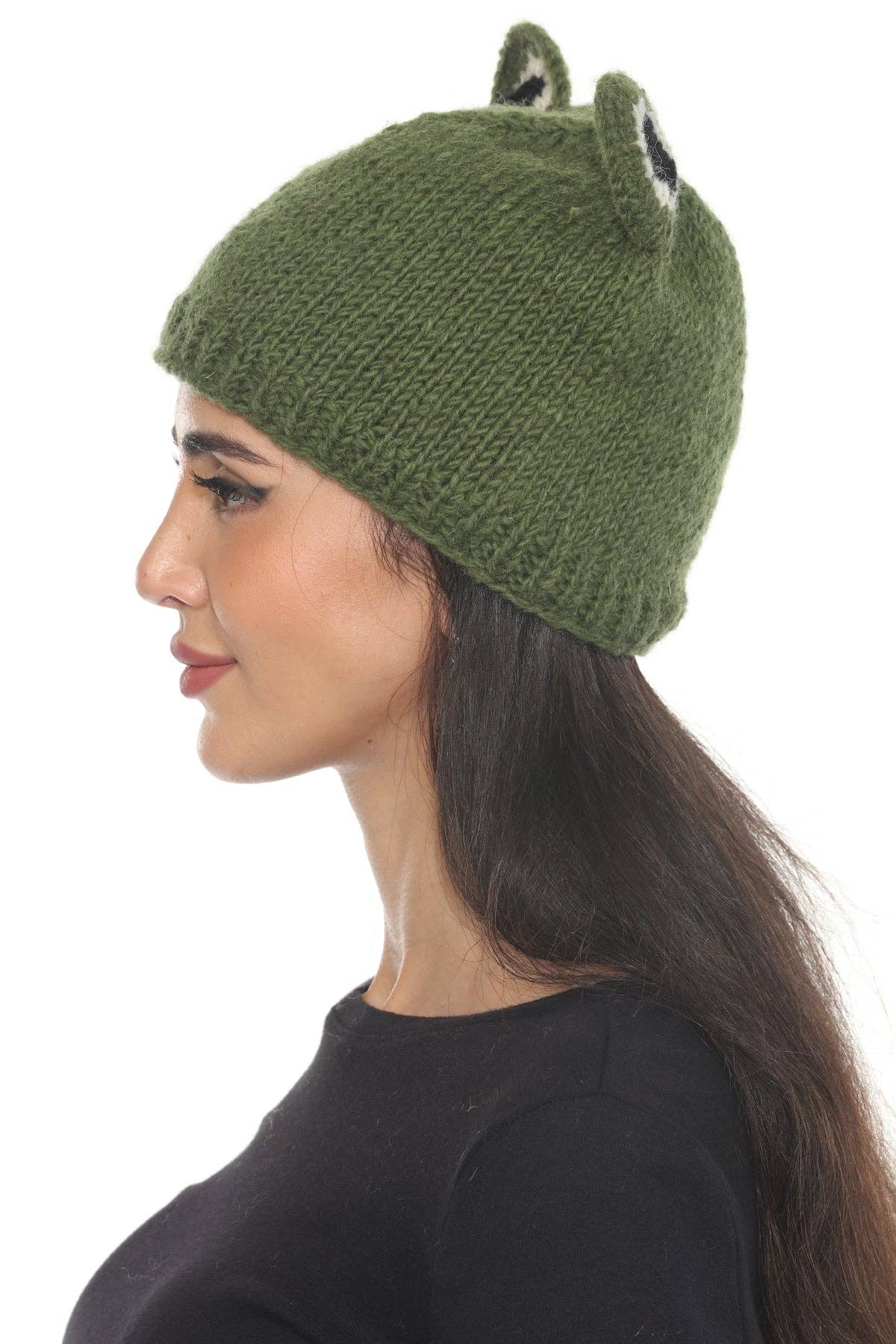 Frog Character Green Beanie