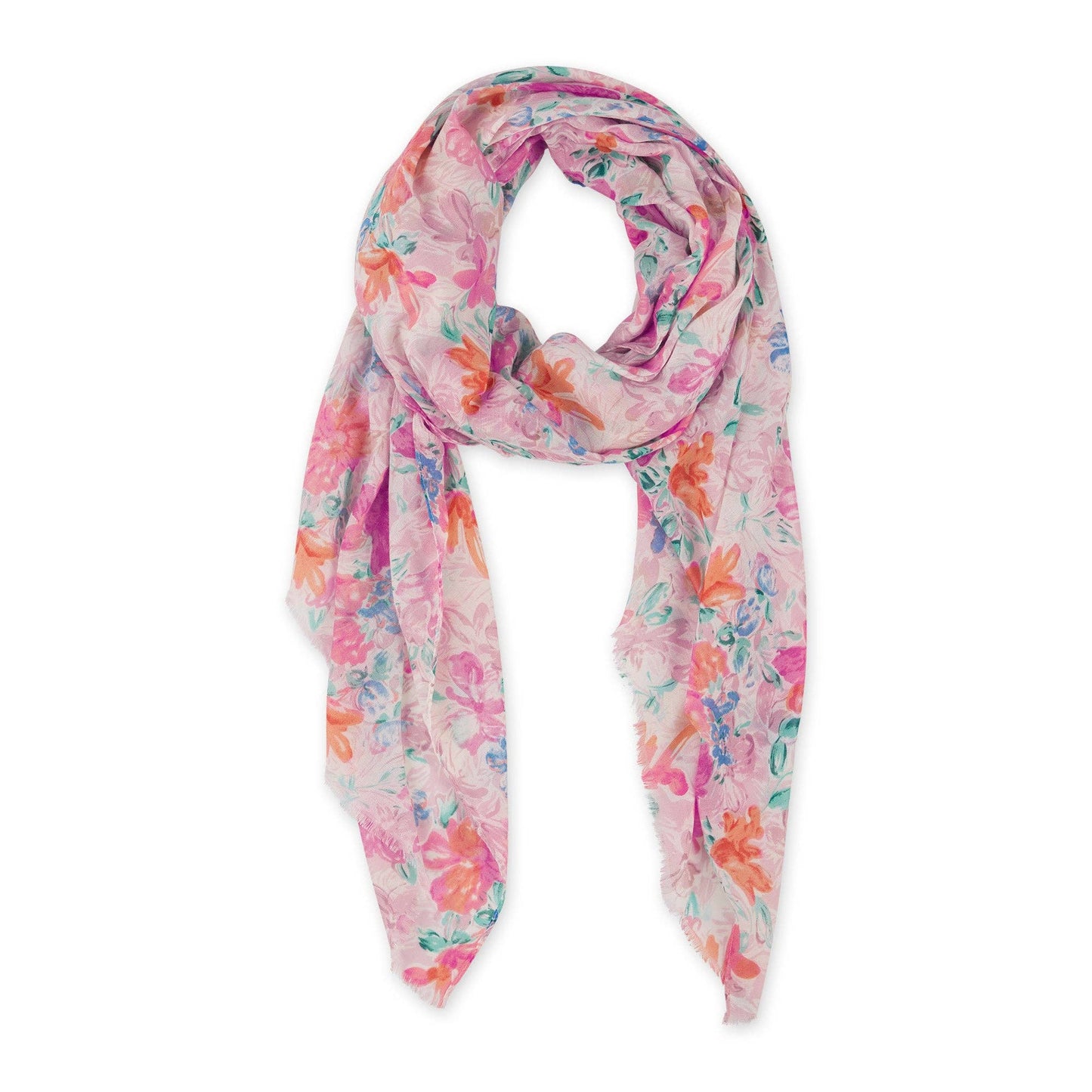 Orange Flora Scarf