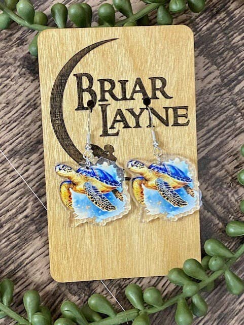 Sea Turtle Ocean Creature Earrings and Gifts