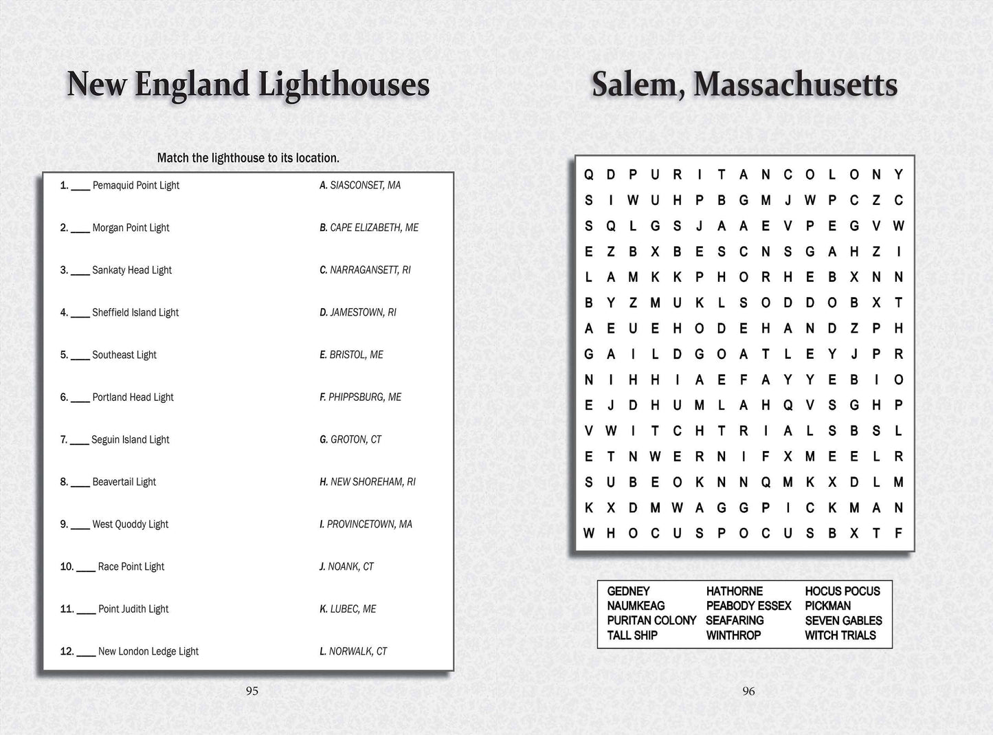 Great American New England Road Trip Puzzle Book