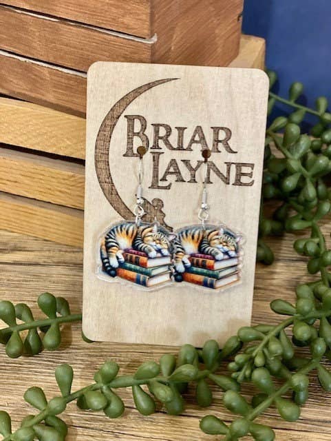 Cat & Book Lovers Themed Earrings Collection