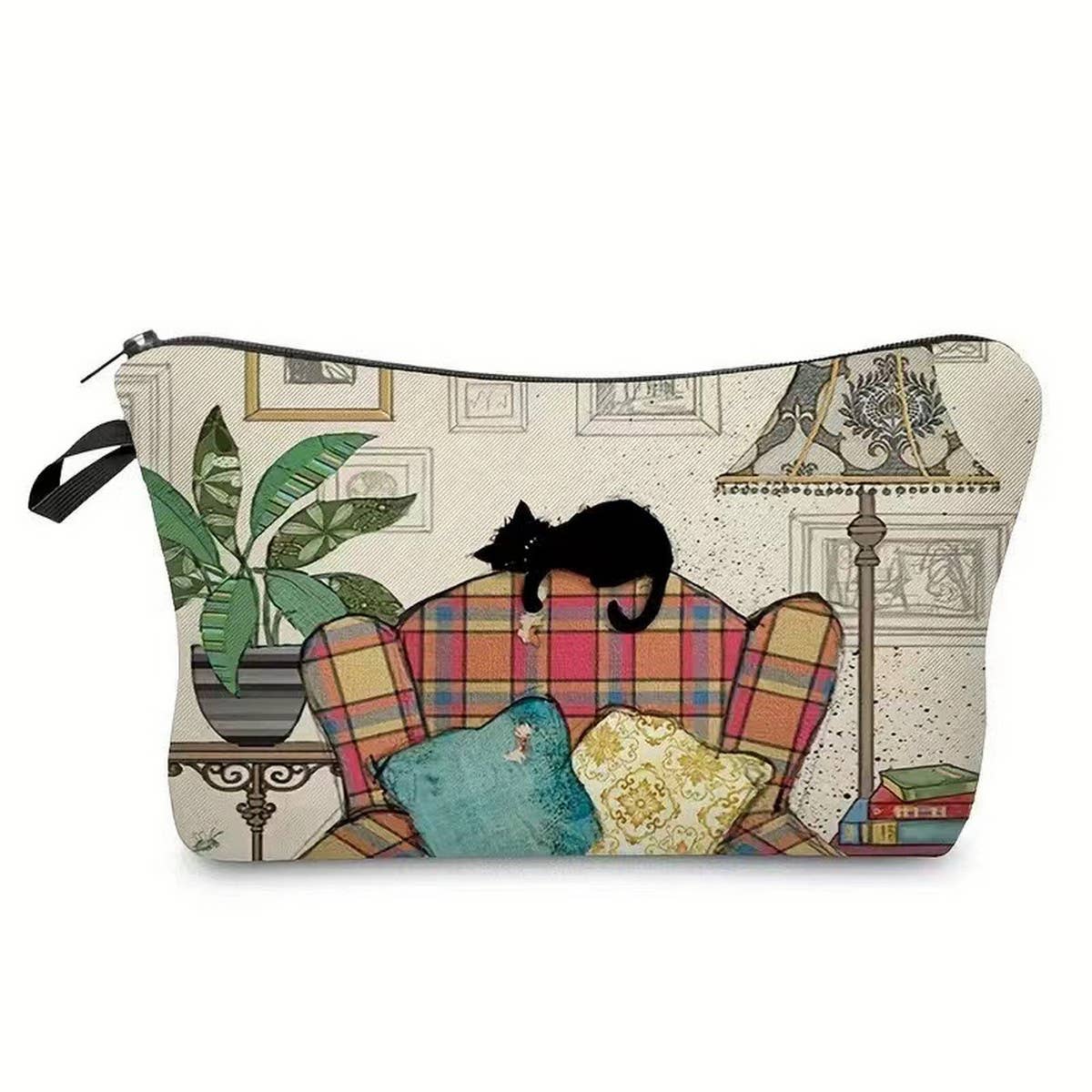 Retro cat creative cosmetic bag