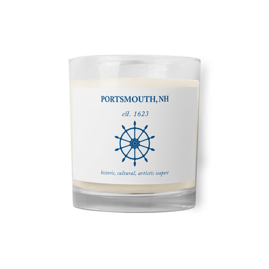 Portsmouth, NH Glass jar soy wax candle