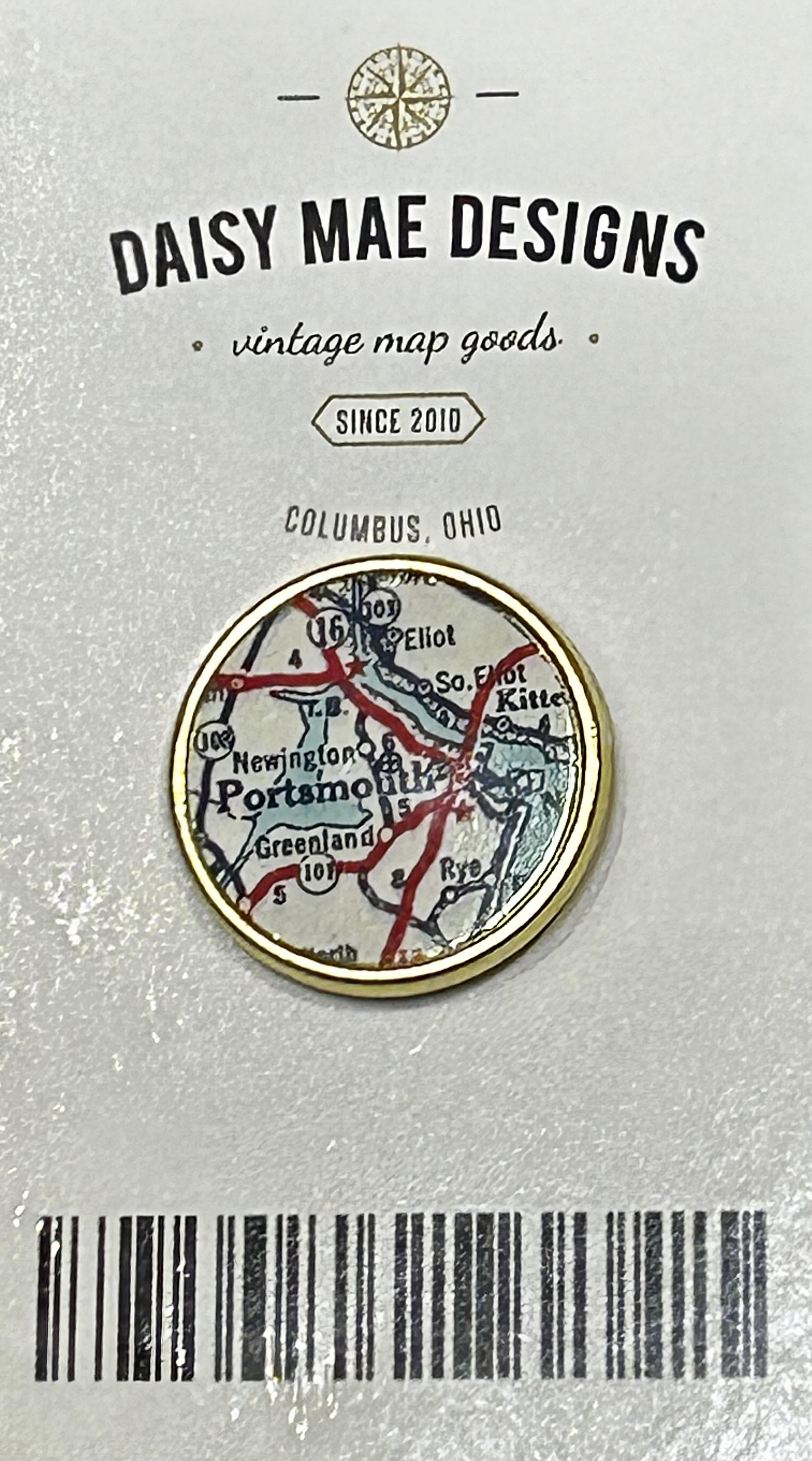 Map Label Pin Portsmouth, NH Vintage Map Lapel Pin – PortsmouthHistoryShop