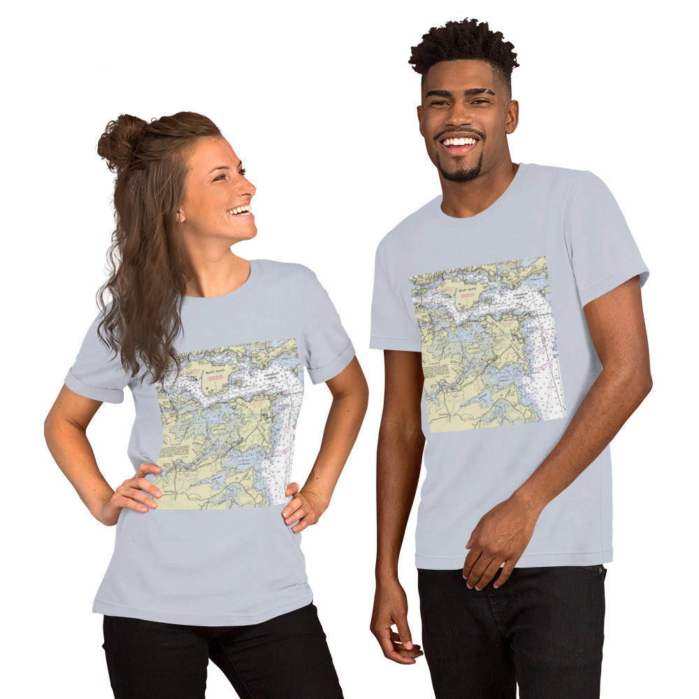 Nautical Map Unisex t-shirt