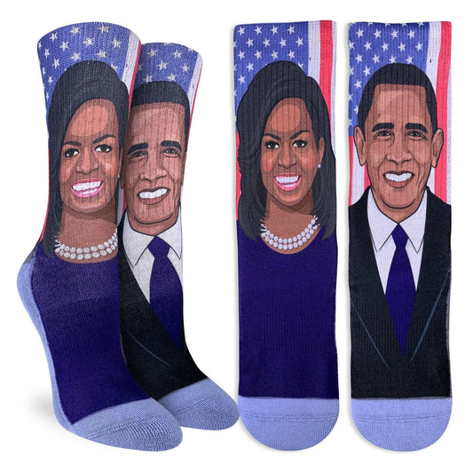 Michelle and Barack Obama  Socks