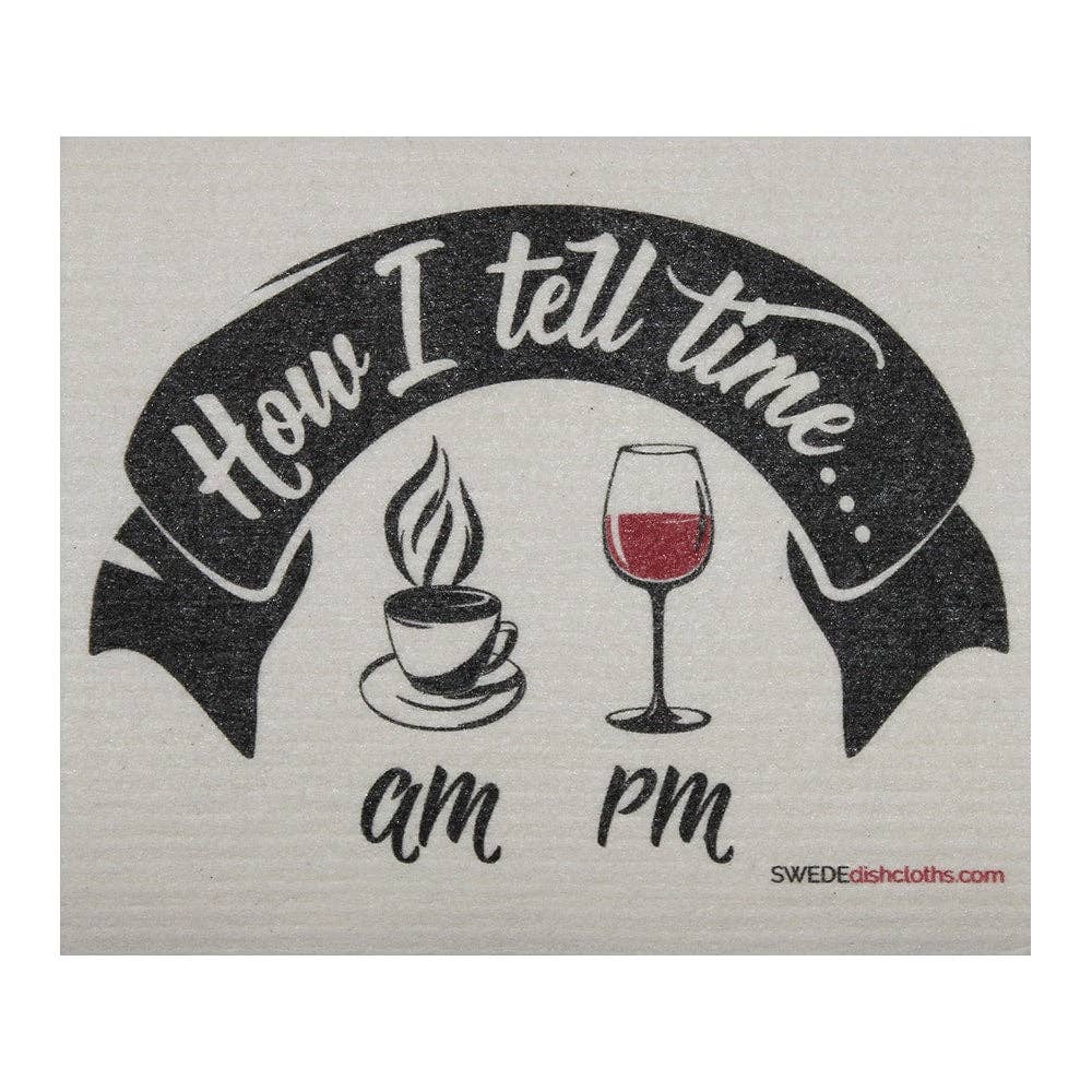 Swedish Dishcloth Tell Time Wine