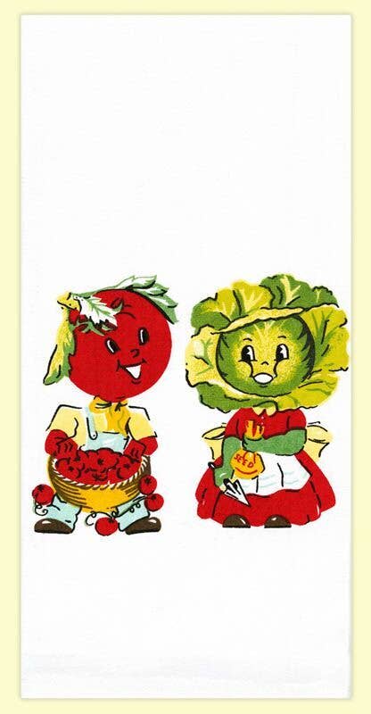 Mr & Mrs Veggie Tea Towel