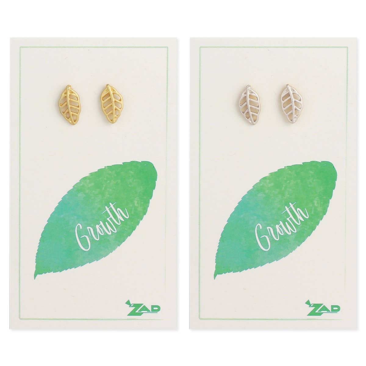 Personal Growth Leaf Outline Post Earring