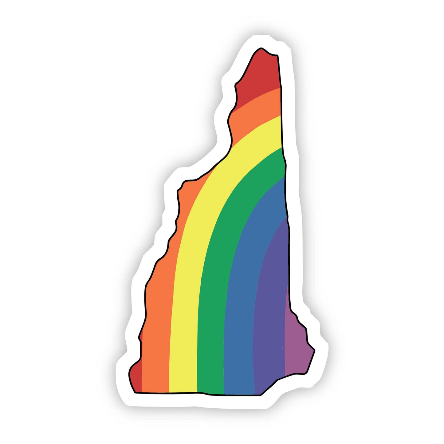 New Hampshire Rainbow Sticker