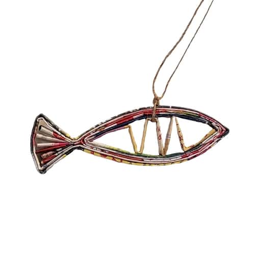 Cartoon Fish Ornament - Recycled Paper