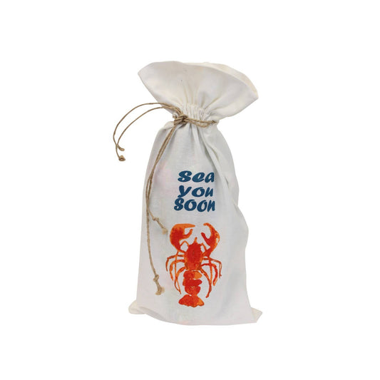 Cotton Sea You Soon Lobster Wine Bag