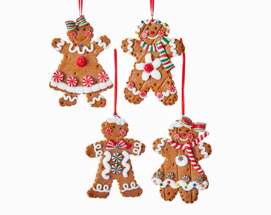 Gingerbread boy/girl ornament 4"