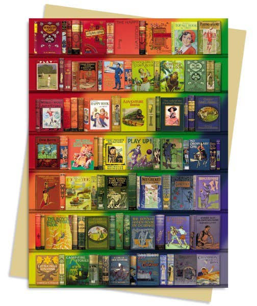 Bodleian Libraries: Rainbow Bookshelf Greeting Card