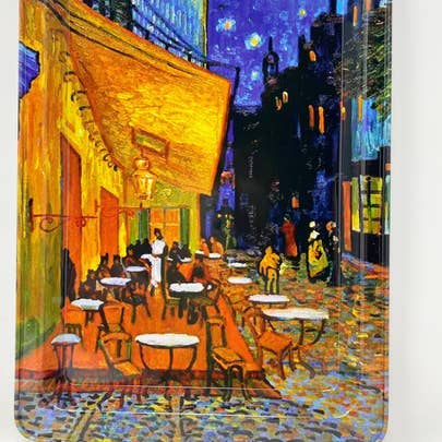 Van Gogh Café Terrace at Night Metal Tray,Vanity Tray
