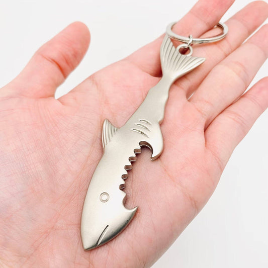Shark Shape Bottle Opener Keychain