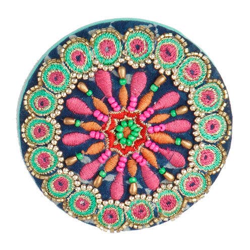 Coral Bloom Compact Mirror