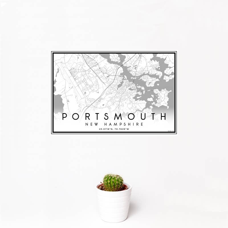 Portsmouth NH Map Print Classic