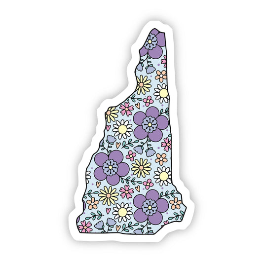 New Hampshire Floral Sticker