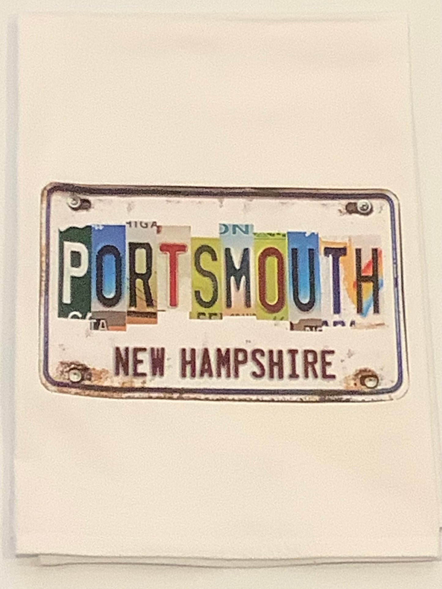 Portsmouth , New Hampshire License Plate Kitchen Towel