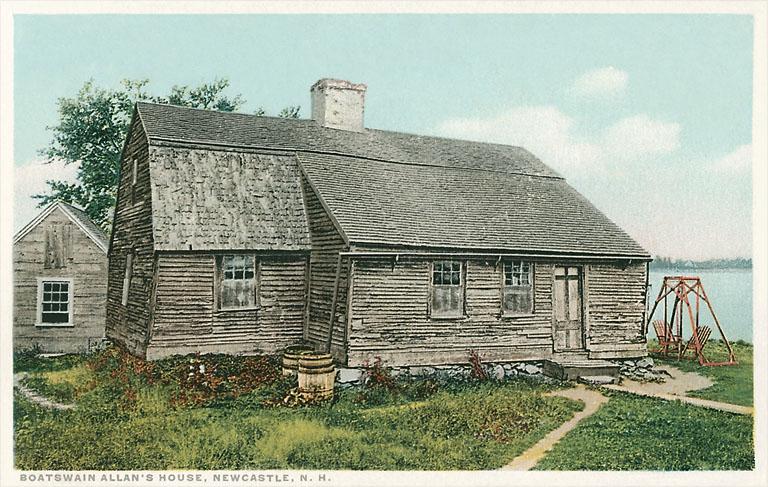 Boatswain Allan's House, Newcastle, NH - Vintage Image Card