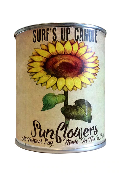 Sunflowers Paint Can Candle