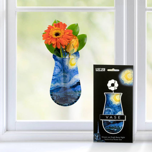 van Gogh Starry Night Suction Cup Vase