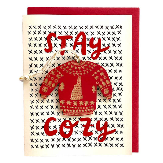 New Hampshire Cozy Sweater Ornament w/ Card