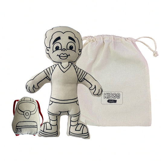 Color your Doll - Boy with Stripes T-shirt