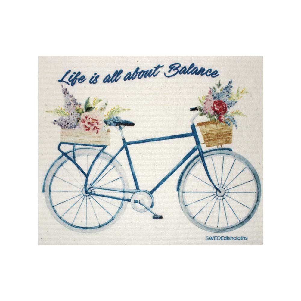 Swedish Dishcloth Life Balance Bike Spongecloth