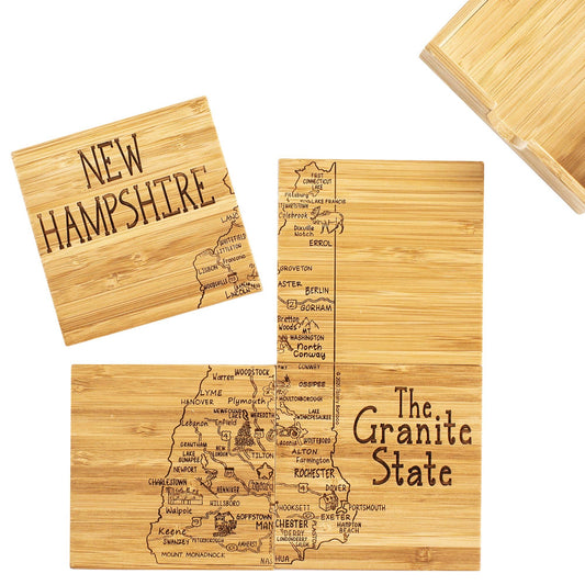 New Hampshire Puzzle 4-Pc. Coaster Set with Case