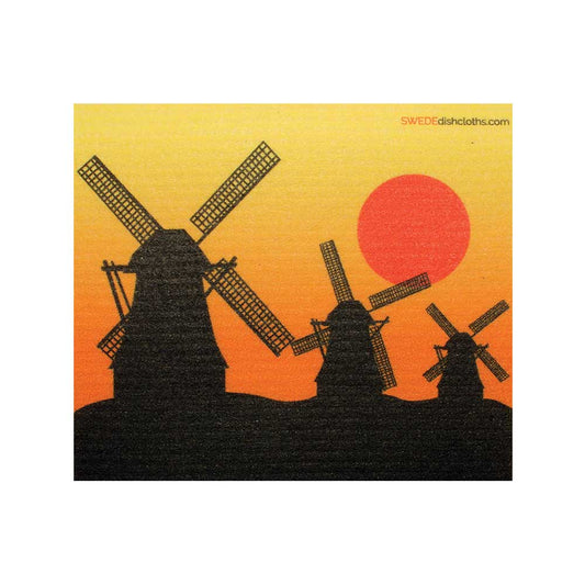 Swedish Dishcloth Windmills Silhouette Spongecloth