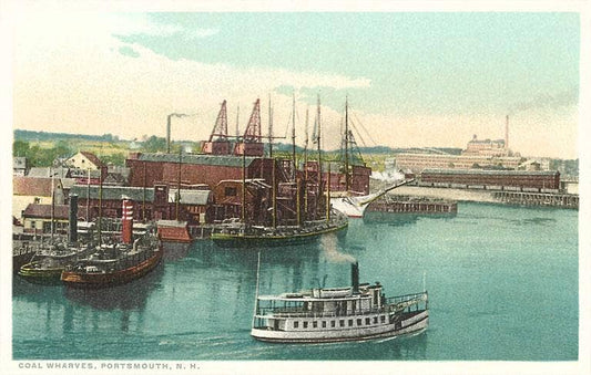 NH-804 Coal Wharves, Portsmouth - Vintage Image, Magnet