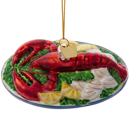 Noble gems lobster platter ornament