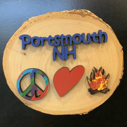 Portsmouth Peace Love Camping Magnet