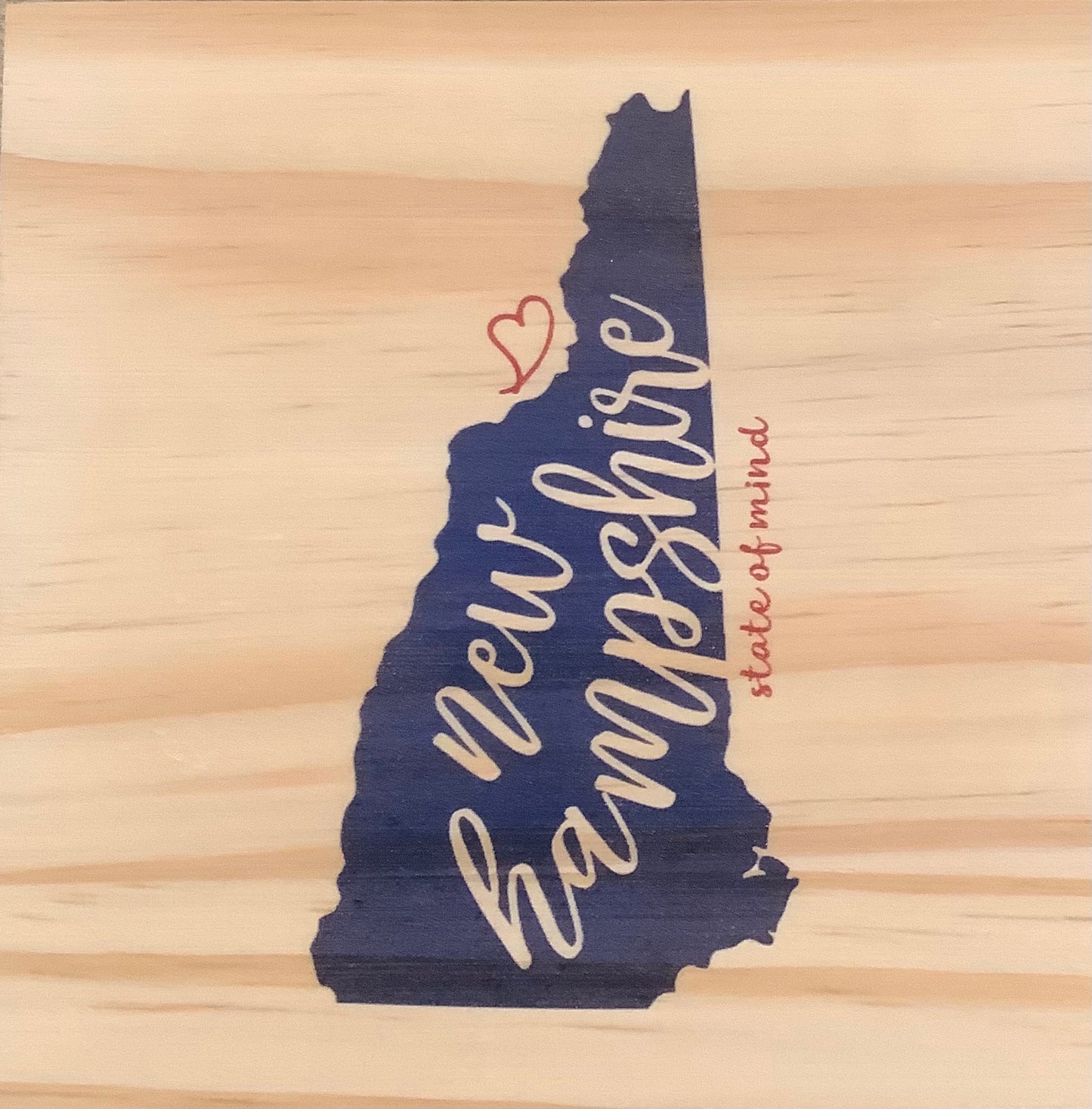 New Hampshire State of Mind Wood Block