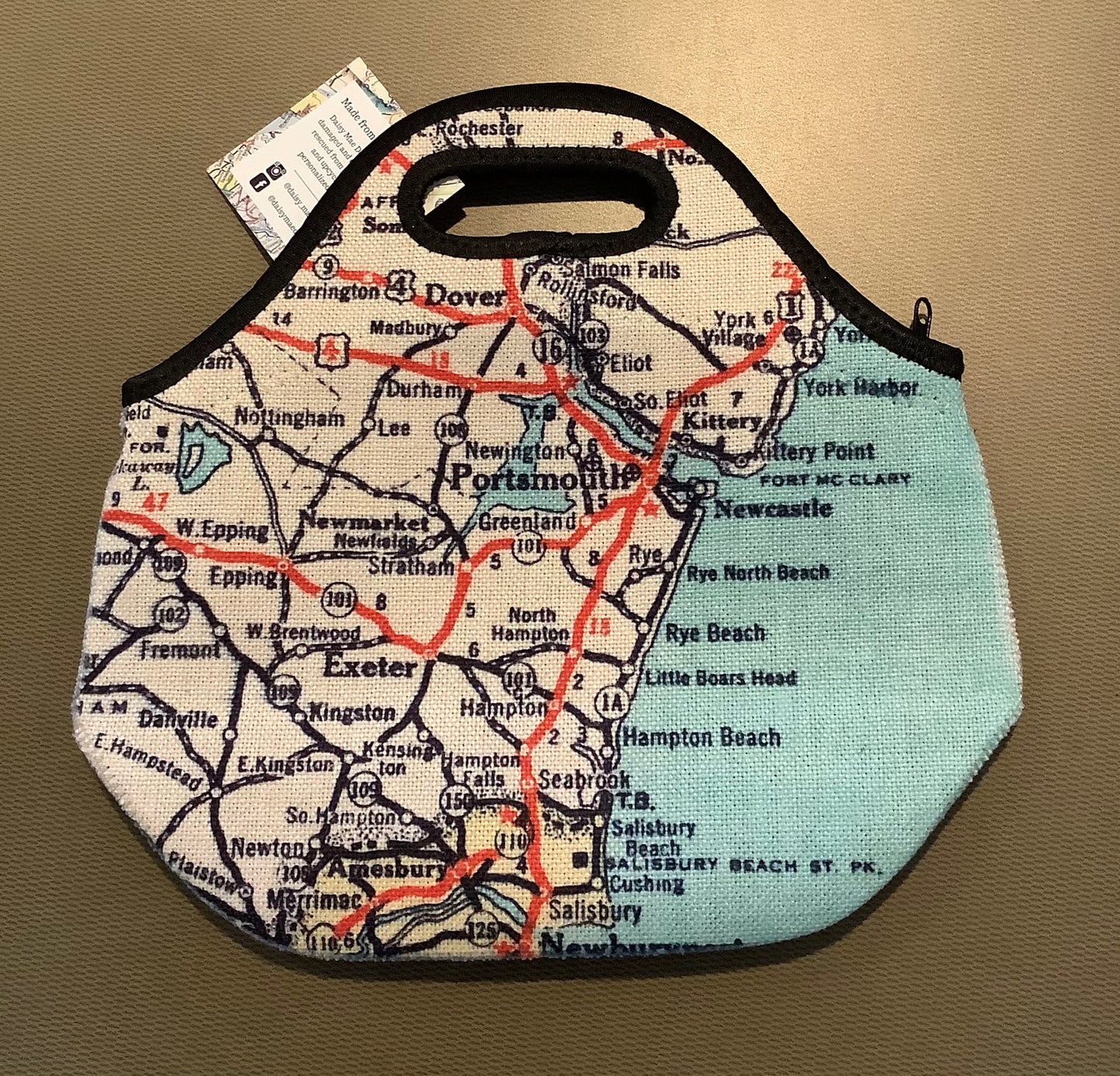 Custom Map Lunch Tote