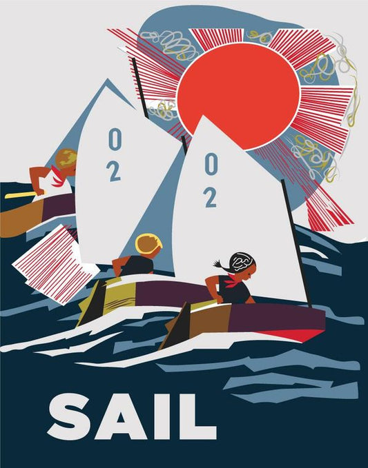 Sail Optimists 2.5 x 3.5 Magnet