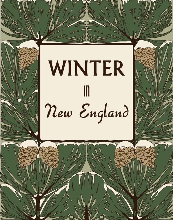 Winter in New England Pinecones 11 x 14 2.5 x 3.5 Magnet