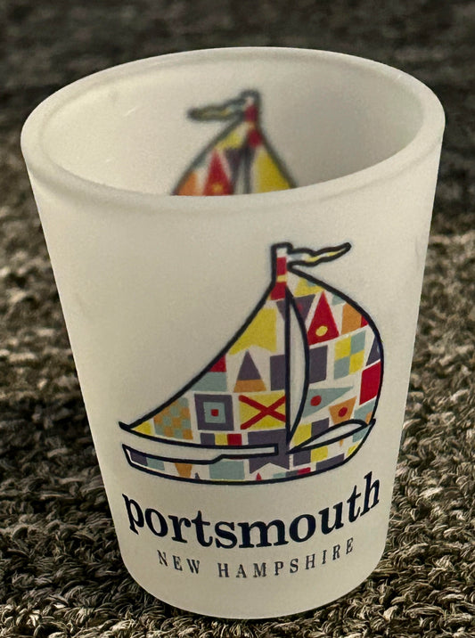 Portsmouth Nautical Flag Glass Shot Glass Collection